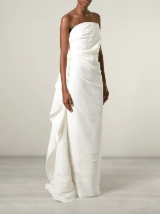 Lanvin Strapless Bridal Dress Farfetch Lanvin Strapless Bridal Dress