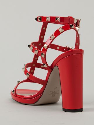 valentino garavani rockstud patent leather sandals