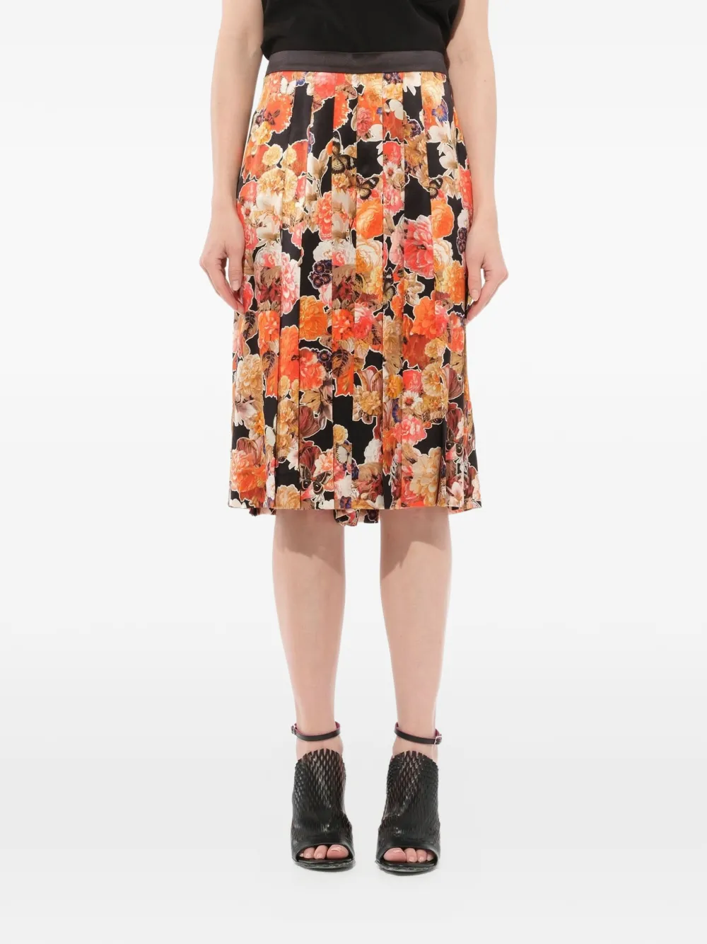 Givenchy floral pleated skirt - Multicolore