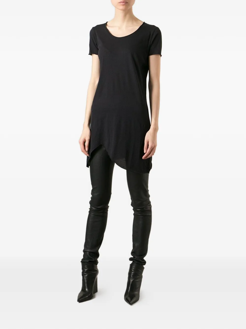  Thom Krom Long Asymmetrical T-shirt - Black 
