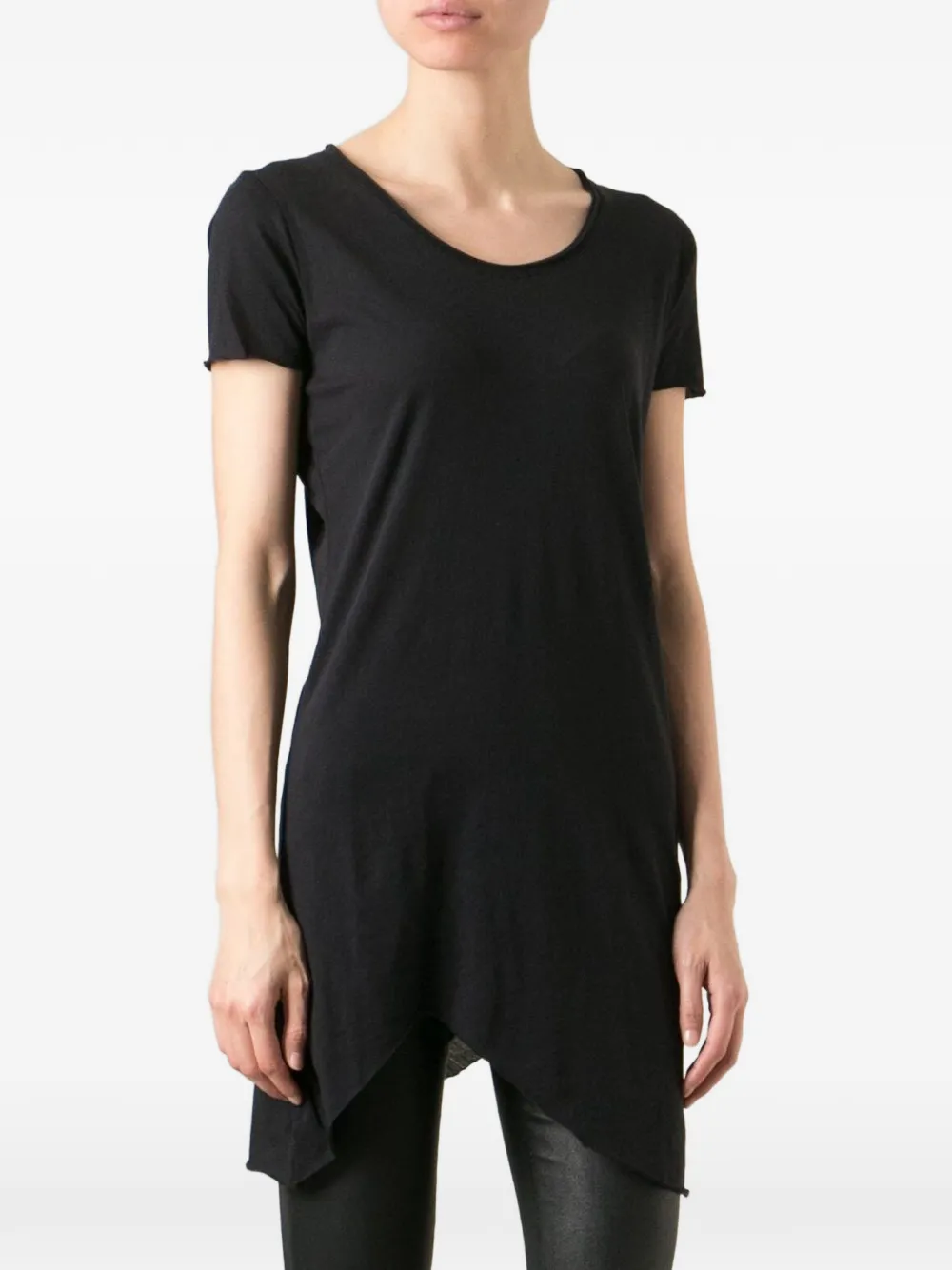  Thom Krom Long Asymmetrical T-shirt - Black 