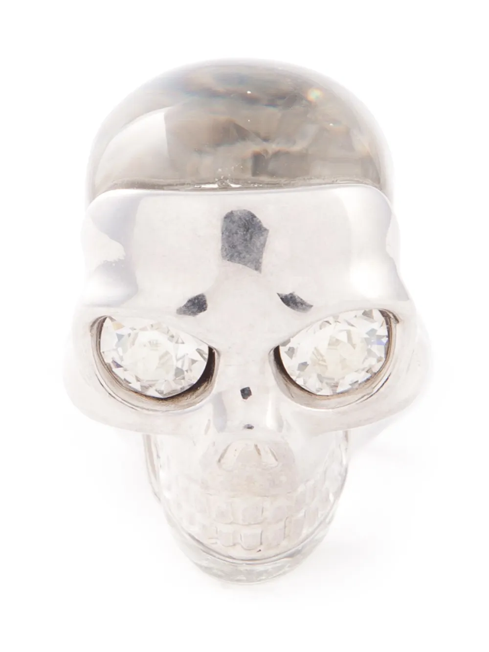 Alexander McQueen skull cocktail ring - Effetto metallizzato