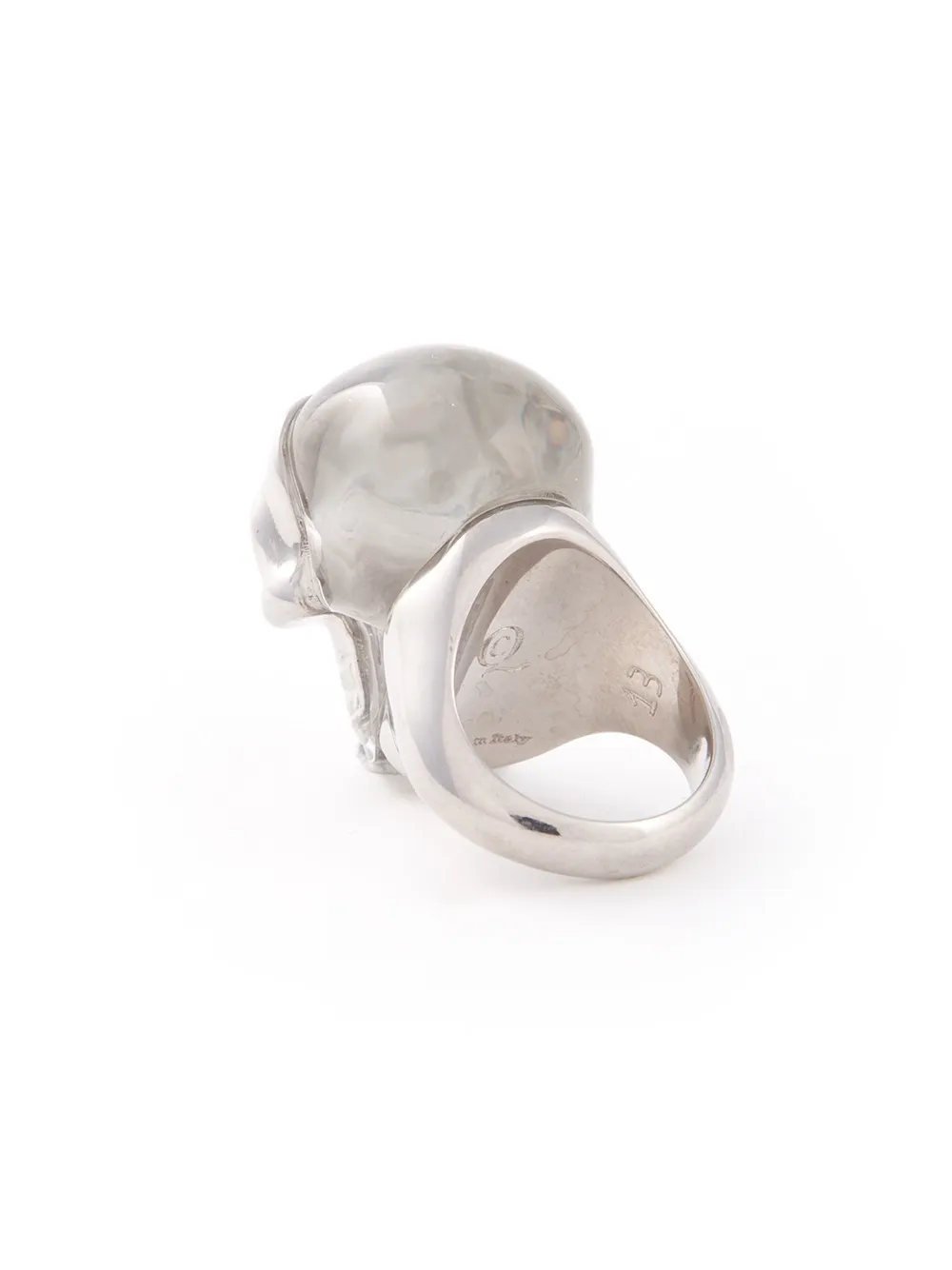  Alexander Mcqueen Ring Mit Totenkopfmotiv   Metallic 