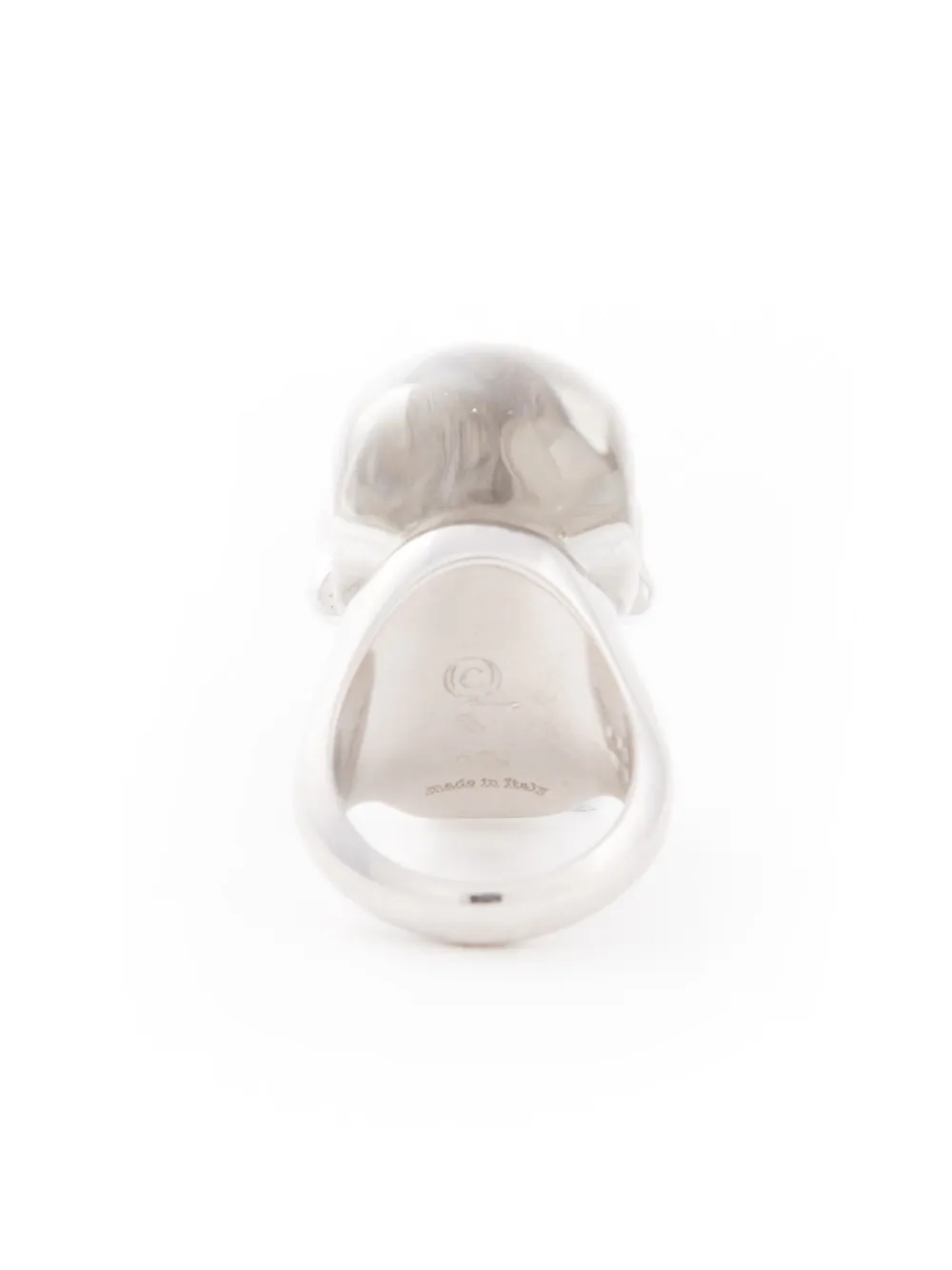  Alexander Mcqueen Ring Mit Totenkopfmotiv   Metallic 
