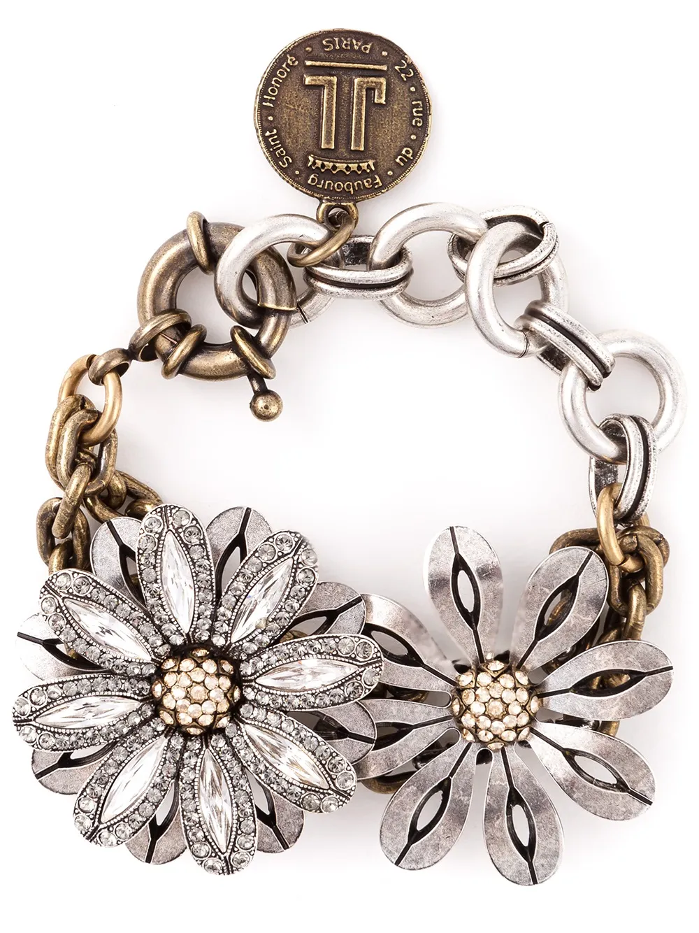 Lanvin flower bracelet - Effetto metallizzato