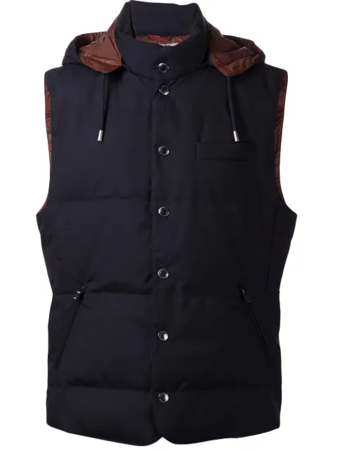 Brunello Cucinelli padded hooded vest