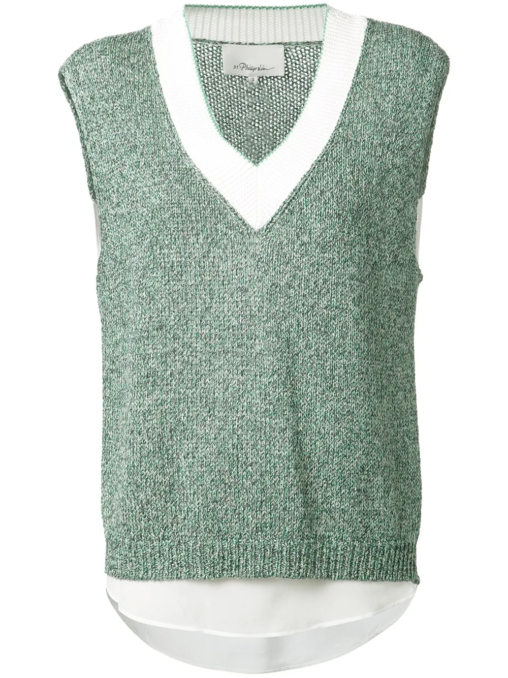 3.1 Phillip Lim combo pullover sweater Groen