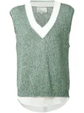 3.1 Phillip Lim combo pullover sweater - Green