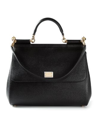 Sicily large leather handbag by Dolce & Gabbana