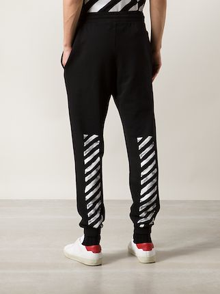 off white nylon mesh pants