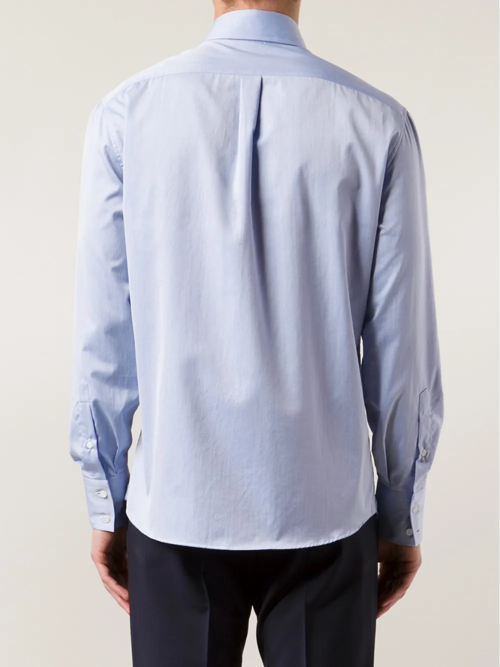 Brunello Cucinelli spread collar shirt Blauw
