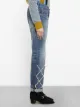 Tu es mon TRÉSOR pearl embellished boyfriend jeans