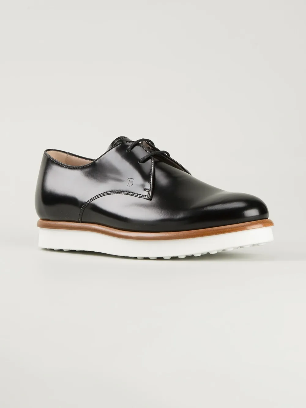 Tod's rubber sole lace-up shoes Zwart