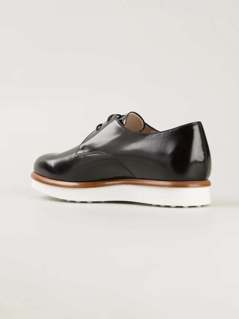 Tod's rubber sole lace-up shoes Zwart