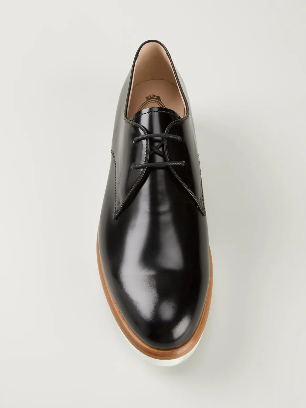 Tod's rubber sole lace-up shoes Zwart