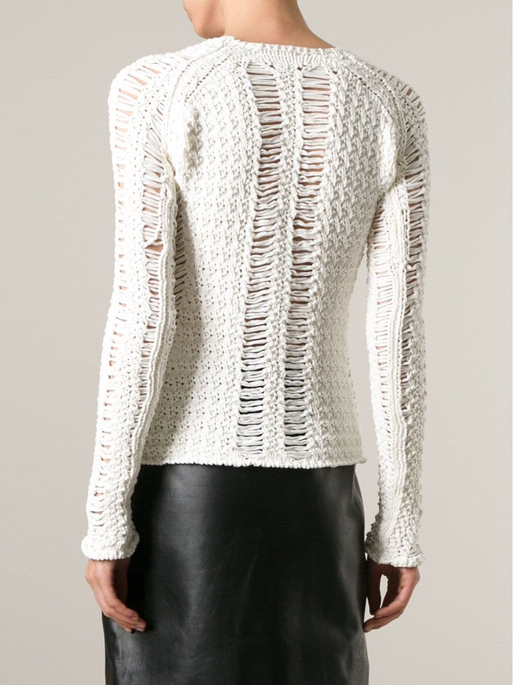 Balmain Open Knit Sweater Farfetch