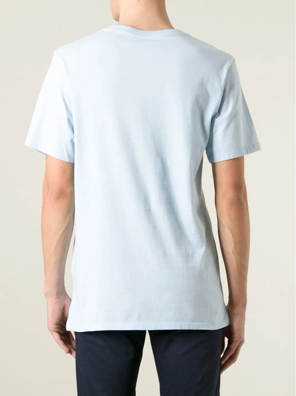 MSGM logo print T-shirt Blauw