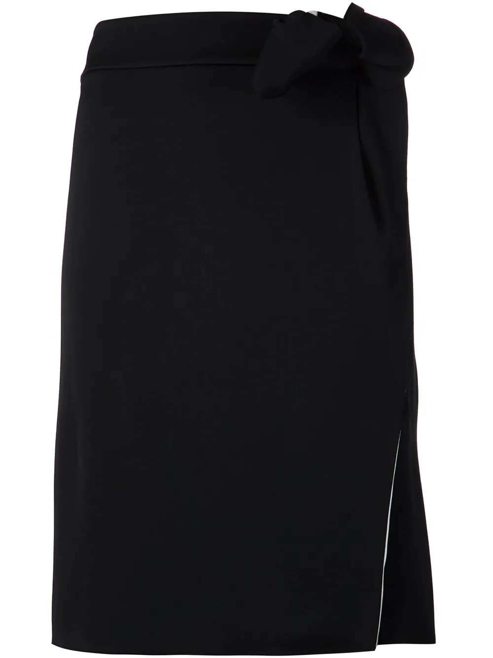 Lanvin Bow Detail Straight Skirt In Black