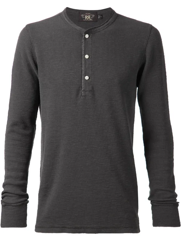 Rrl Ribbed Henley T-shirt - Farfetch
