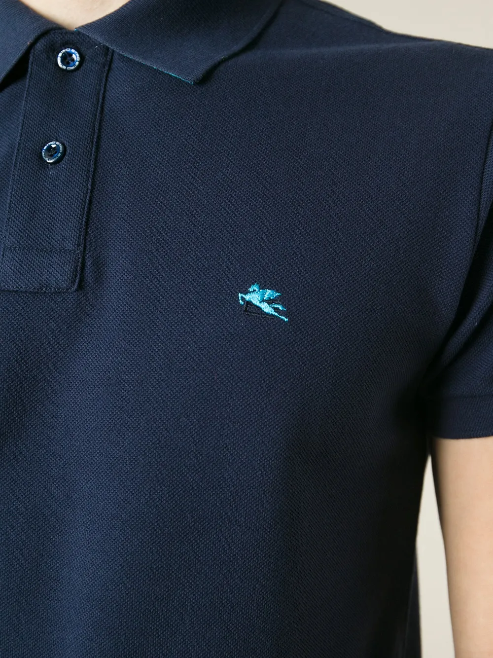 etro logo embroidered polo shirt
