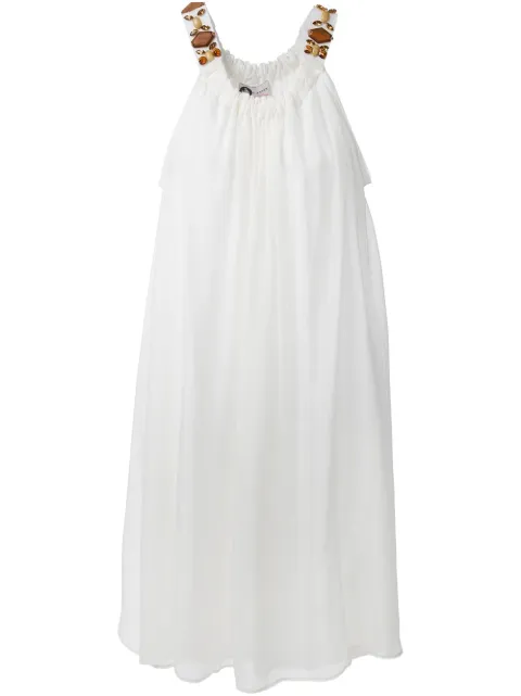 Lanvin embellished strap draped dress