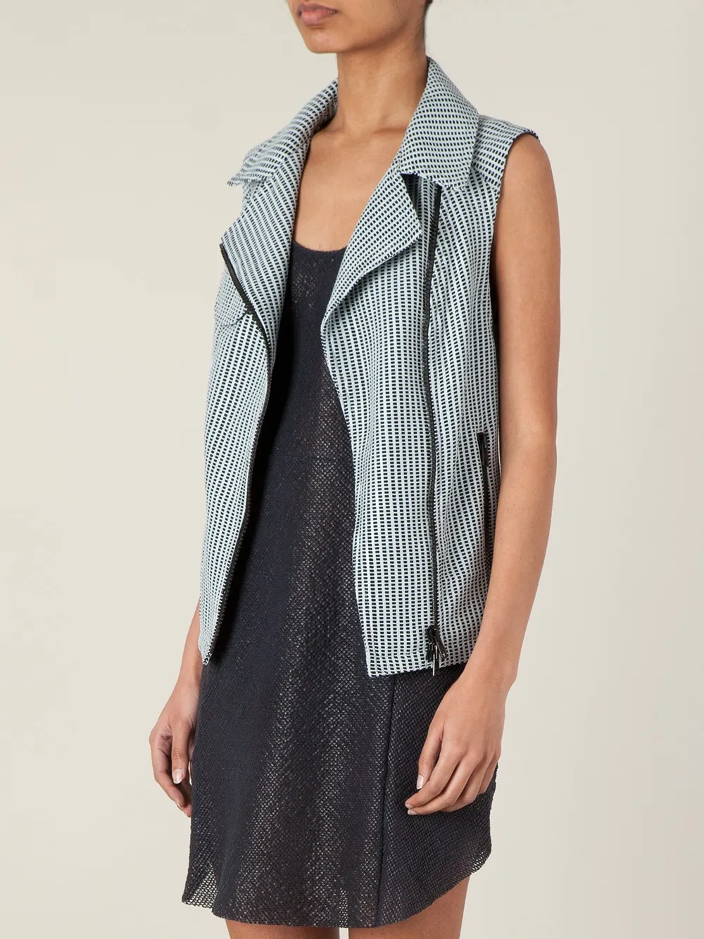 Drome Perforated Gilet In Gray