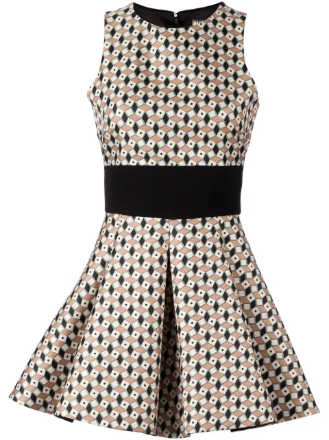Fausto Puglisi graphic print flared dress