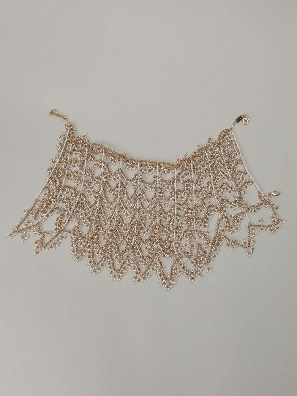 Rosantica 'Imperatrice' scalloped necklace - Wit