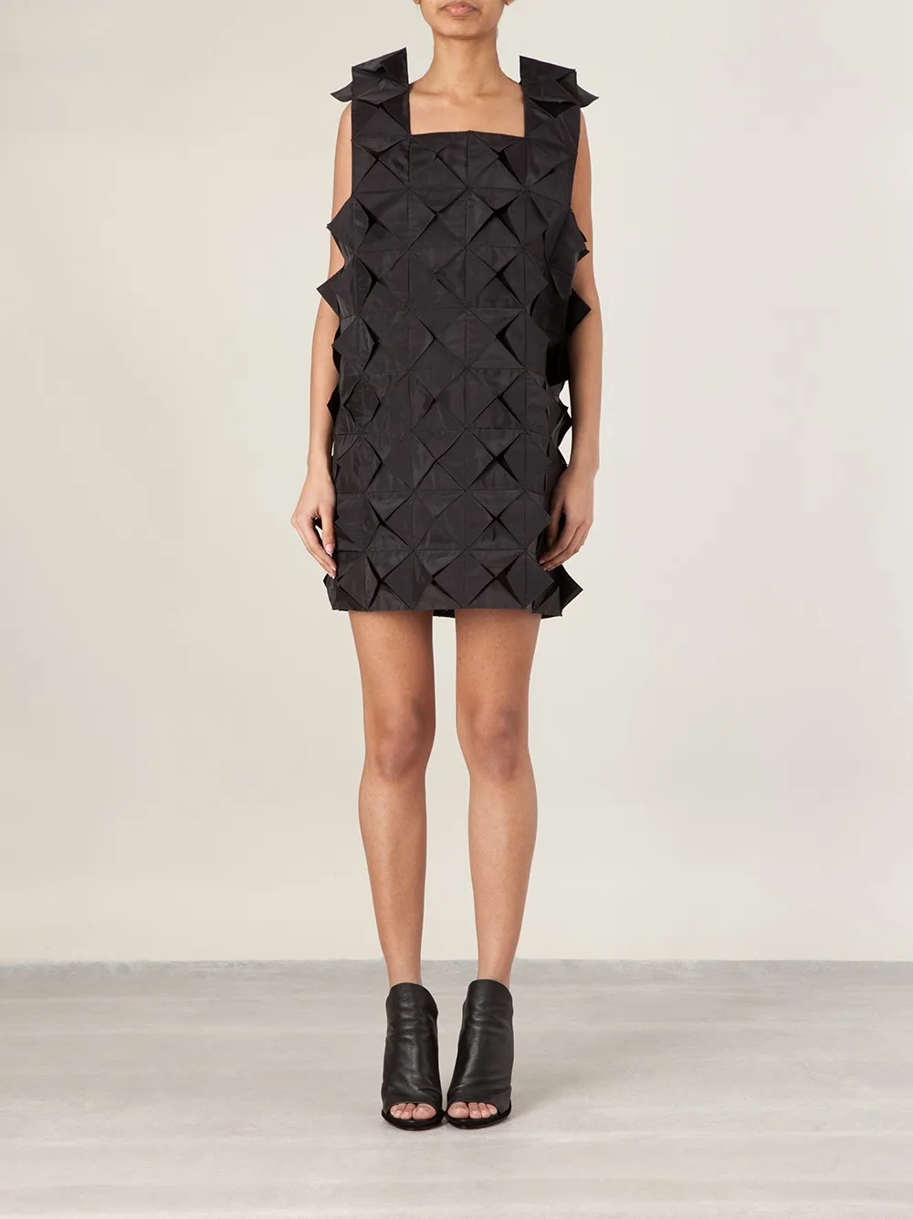 Junya Watanabe origami panel dress - Zwart