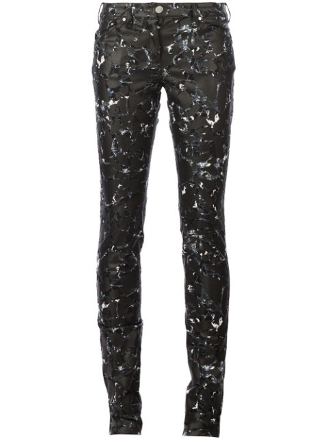 Balenciaga marble-print trousers 