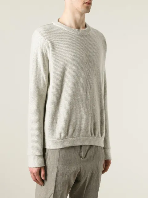 THE ELDER STATESMAN THE ELDER STATESMAN COOKED CASHMERE HERRING CREW NECK - NEUTRALS