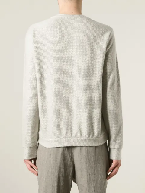 THE ELDER STATESMAN THE ELDER STATESMAN COOKED CASHMERE HERRING CREW NECK - NEUTRALS