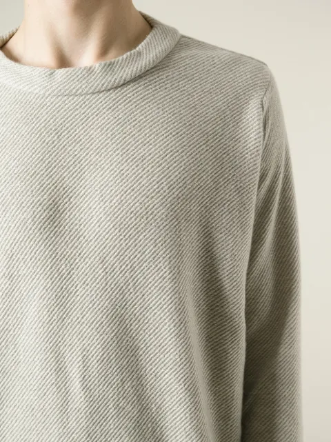 THE ELDER STATESMAN THE ELDER STATESMAN COOKED CASHMERE HERRING CREW NECK - NEUTRALS