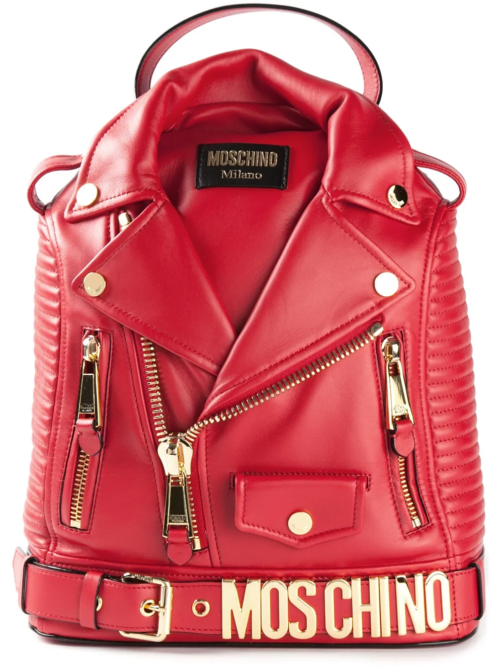moschino biker backpack