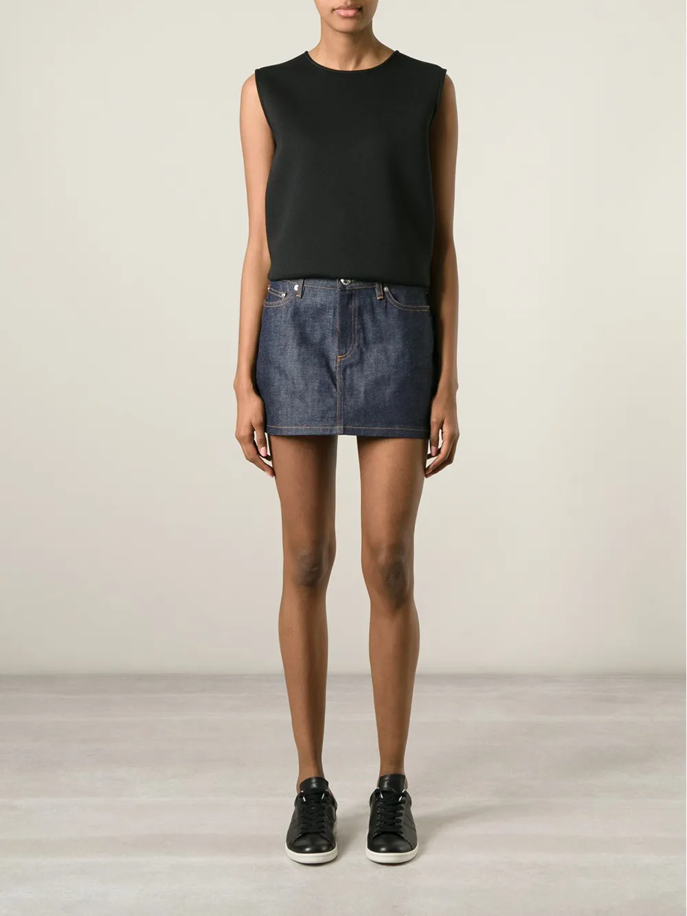 A.P.C. denim mini skirt Blauw