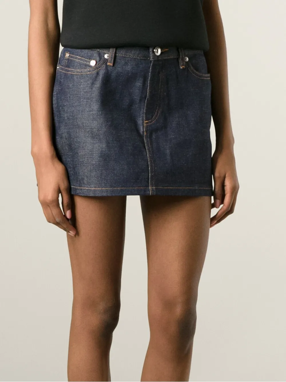 A.P.C. denim mini skirt Blauw