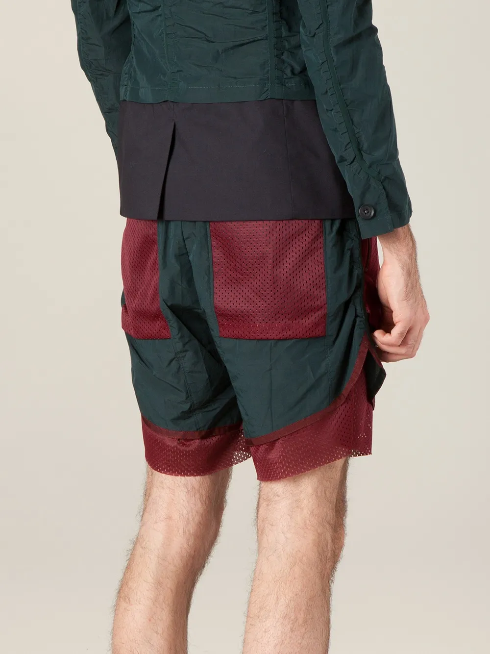 Kolor panelled jacket Groen