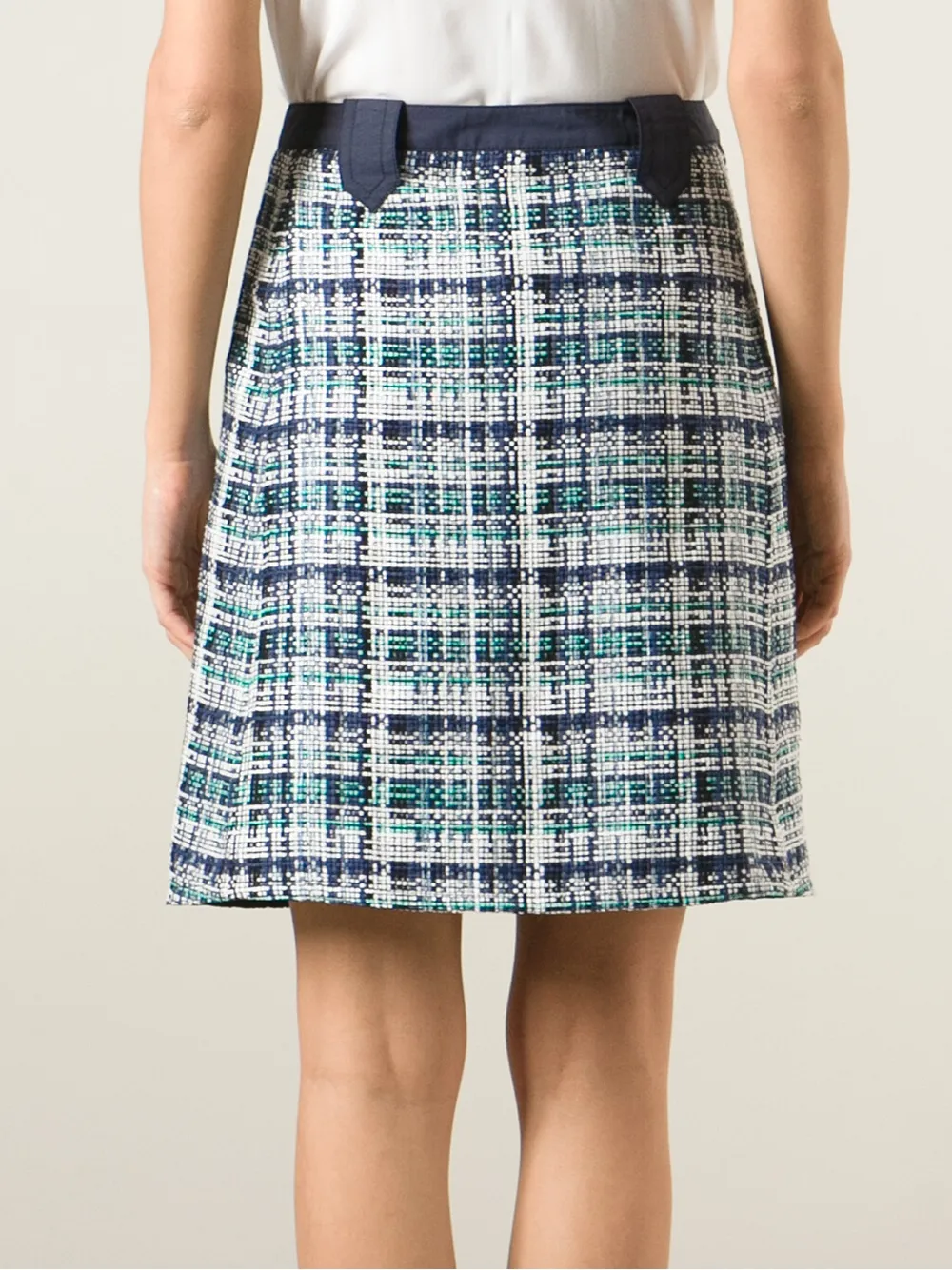 ETRO bouclé knit skirt Blauw