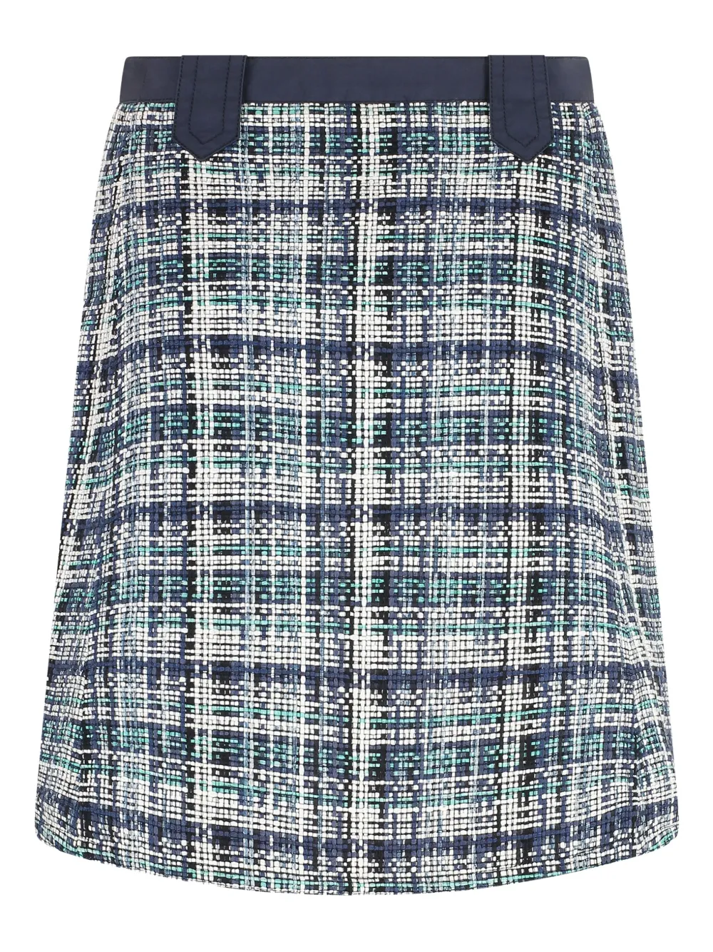 ETRO bouclé-knit midi straight skirt | Blue | Image 1