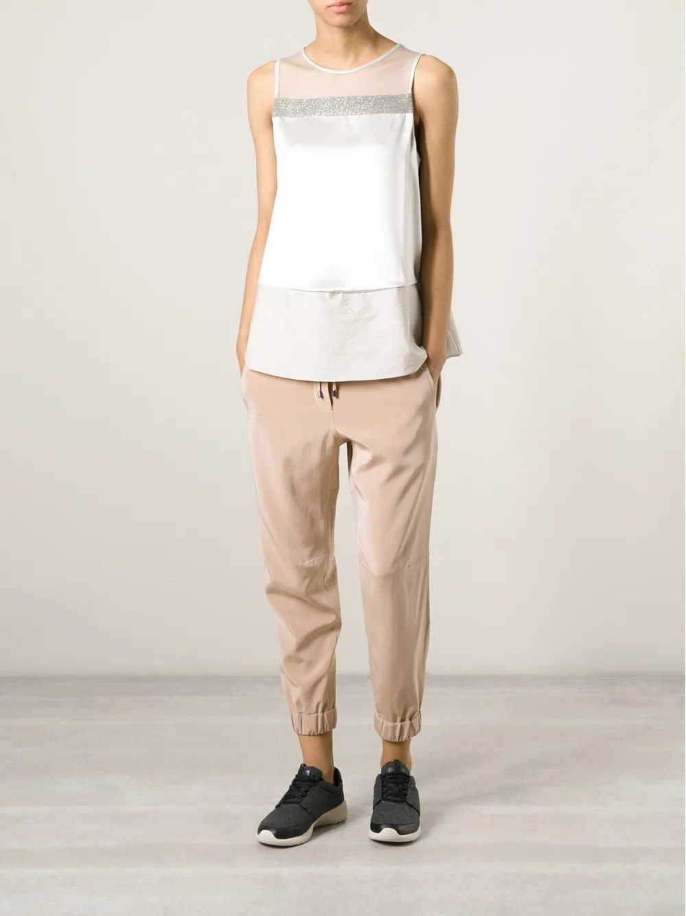Brunello Cucinelli cropped trousers - Beige