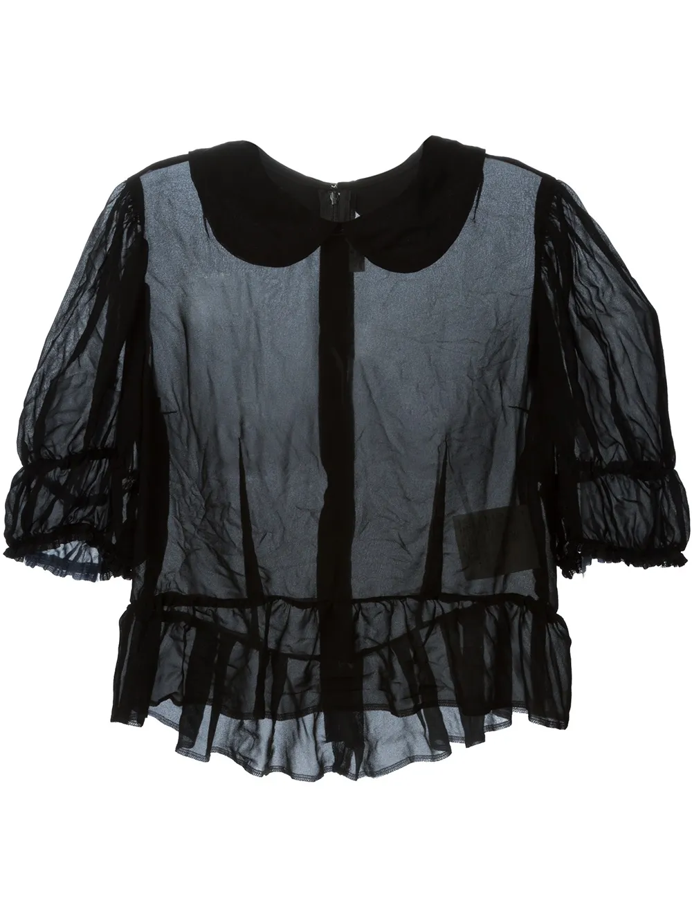 COMME DES GARÇONS PETER PAN COLLAR SHEER BLOUSE