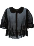 Comme Des Garçons Comme Des Garçons peter pan collar sheer blouse - Black