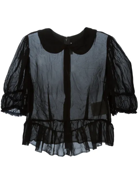 Comme Des Garçons Comme Des Garçons peter pan collar sheer blouse