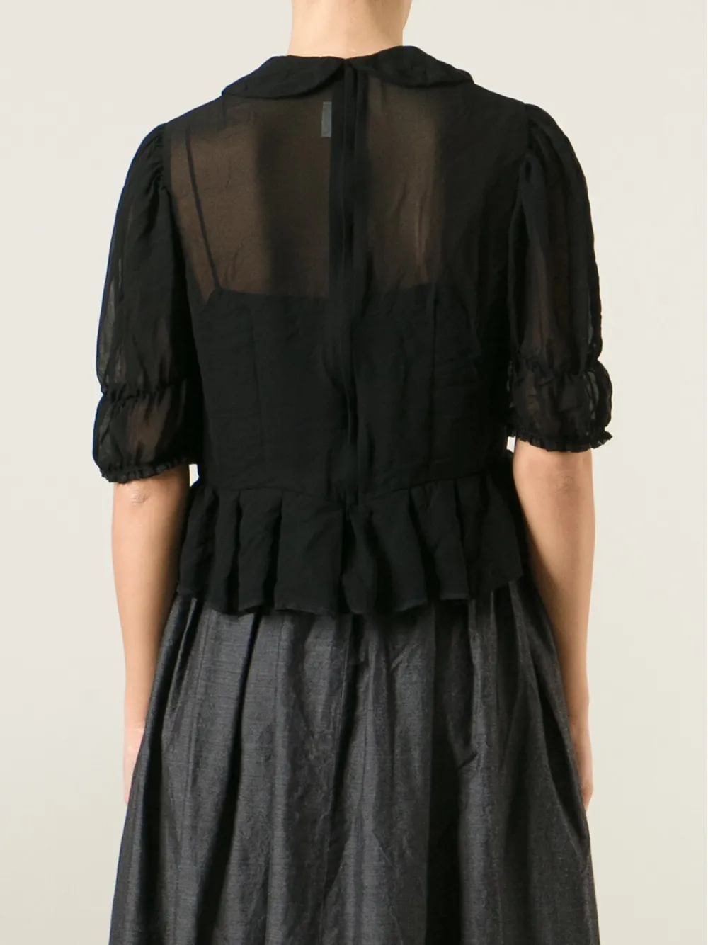 COMME DES GARÇONS PETER PAN COLLAR SHEER BLOUSE