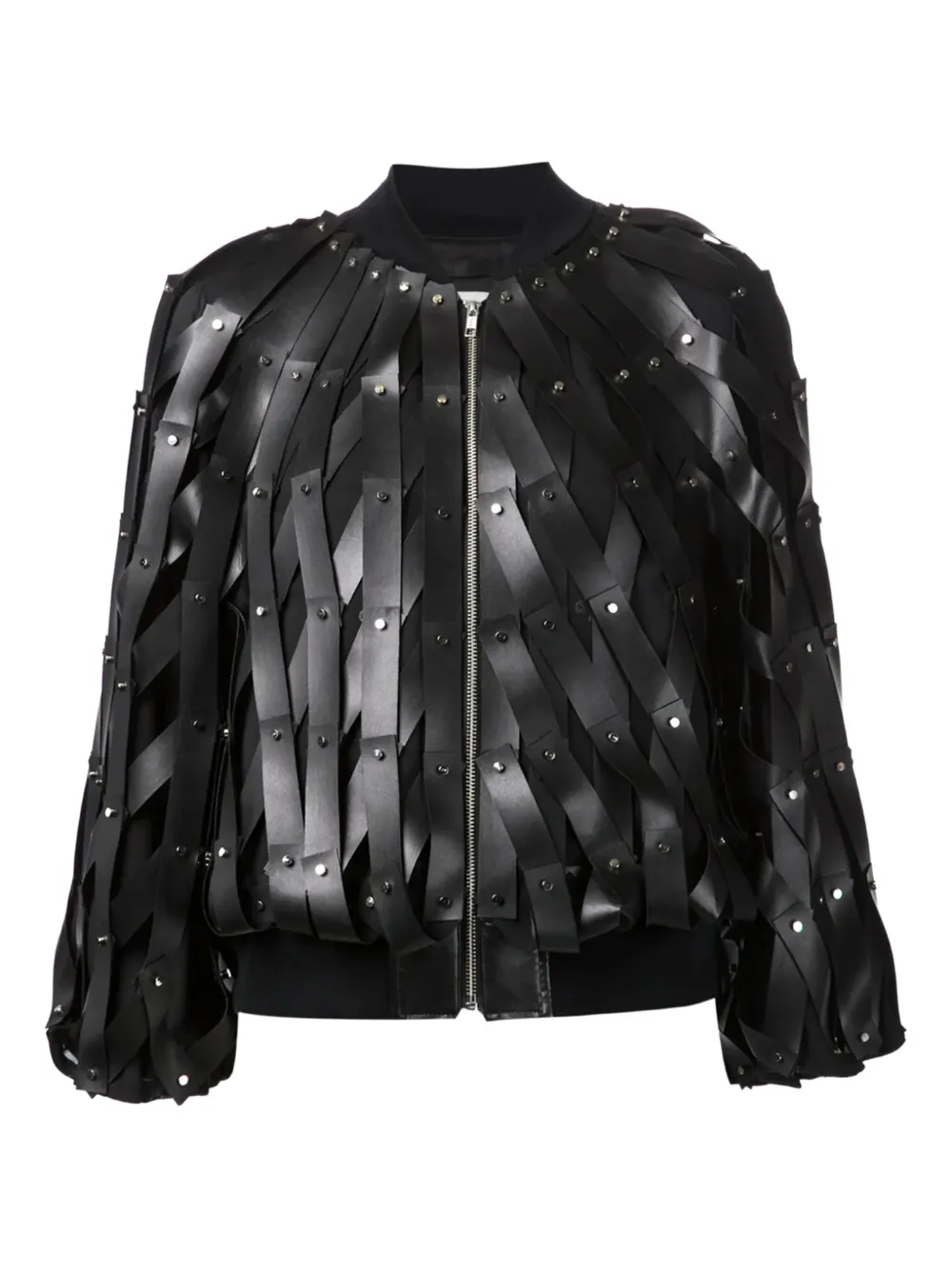 Noir Kei Ninomiya woven bomber jacket Zwart