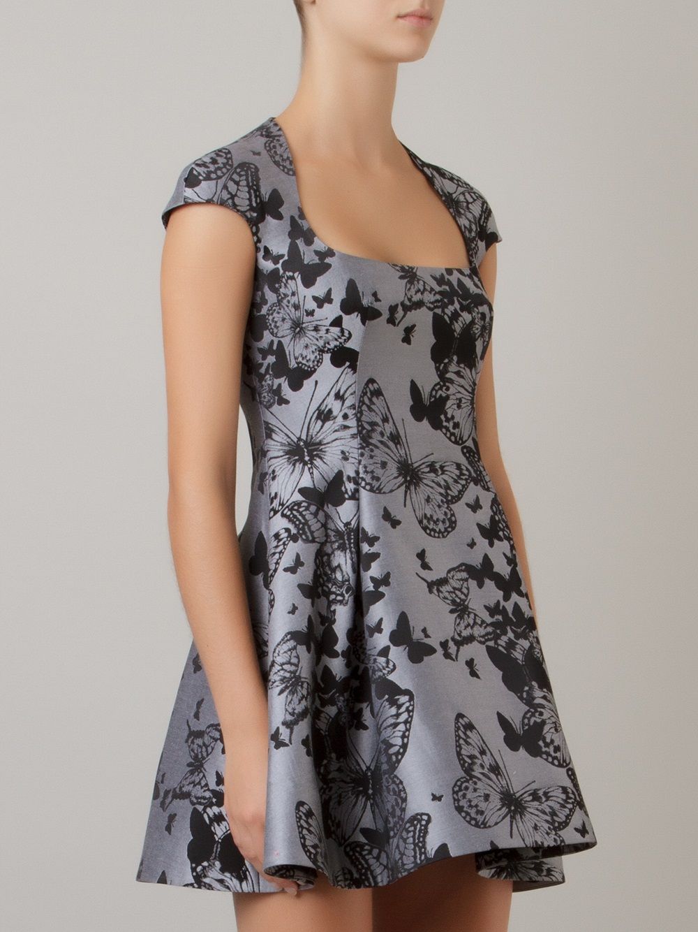 фото Martha medeiros flared jacquard dress