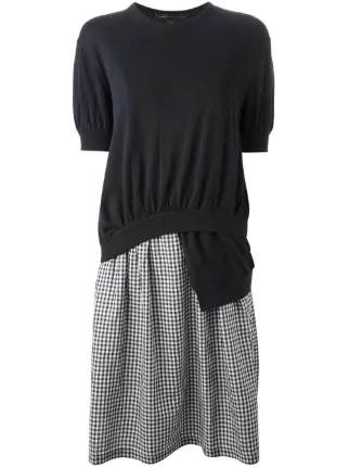 Marc By Jacobs Shortsleeved Sweater Gingham Dress Farfetch Marc By Jacobs Shortsleeved Sweater Gingham Dress