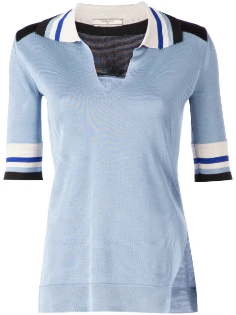 Bouchra Jarrar contrast yoke polo shirt