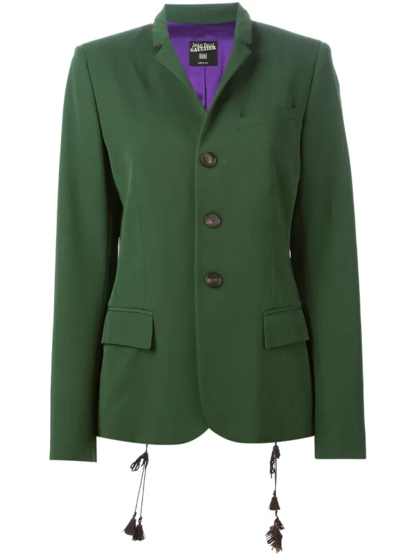 Jean Paul Gaultier Pre Owned Side Tie Detail Blazer Farfetch Jean Paul Gaultier Pre Owned Side Tie Detail Blazer Farfetch