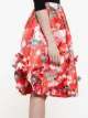 Simone Rocha Satin Skirt with Floral Appliqué